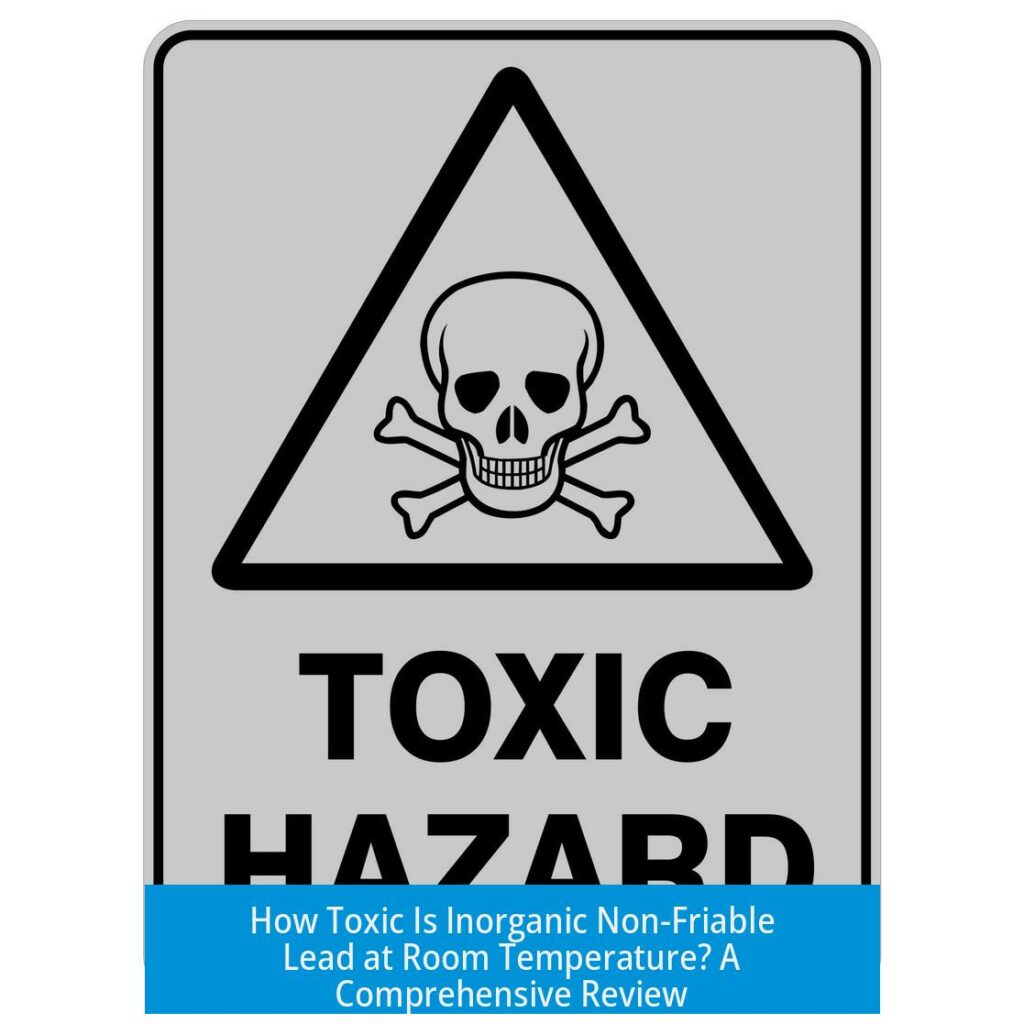 How Toxic Is Inorganic Non-Friable Lead at Room Temperature? A ...