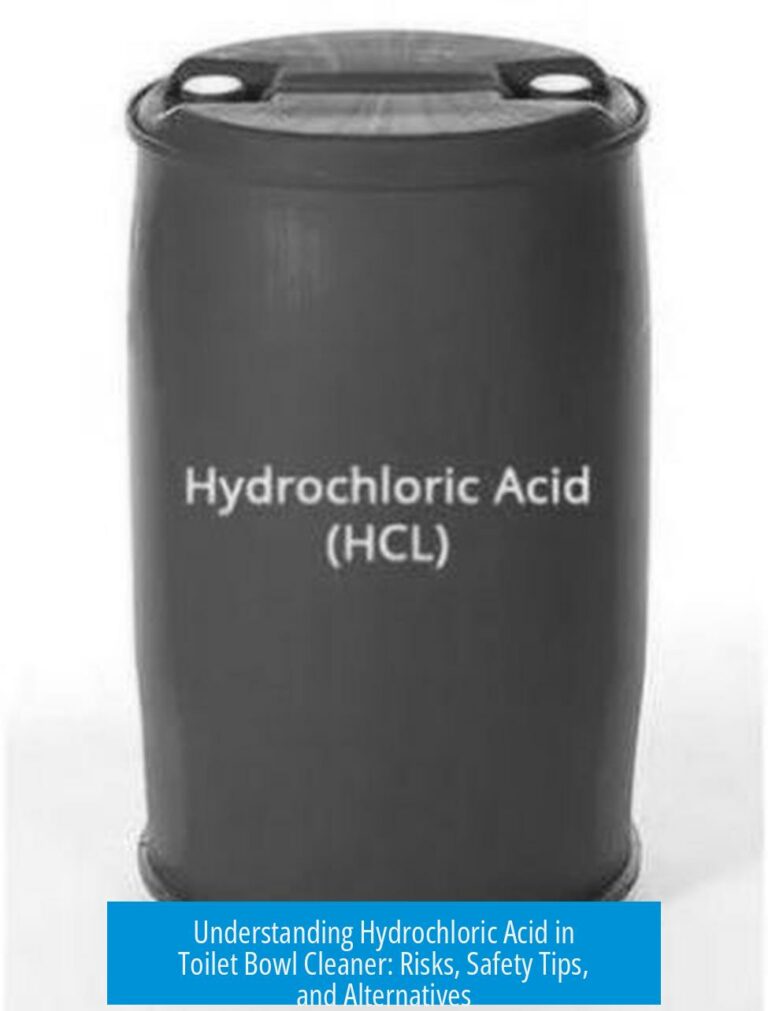 Understanding Hydrochloric Acid in Toilet Bowl Cleaner: Risks, Safety Tips, and Alternatives