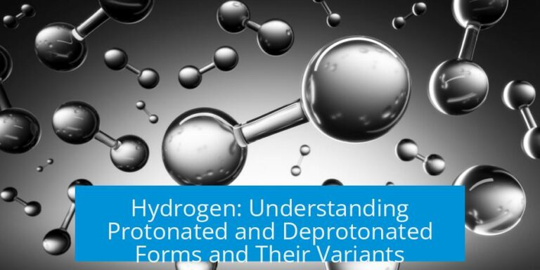 Hydrogen: Understanding Protonated and Deprotonated Forms and Their Variants
