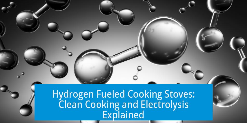 Hydrogen Fueled Cooking Stoves: Clean Cooking and Electrolysis Explained