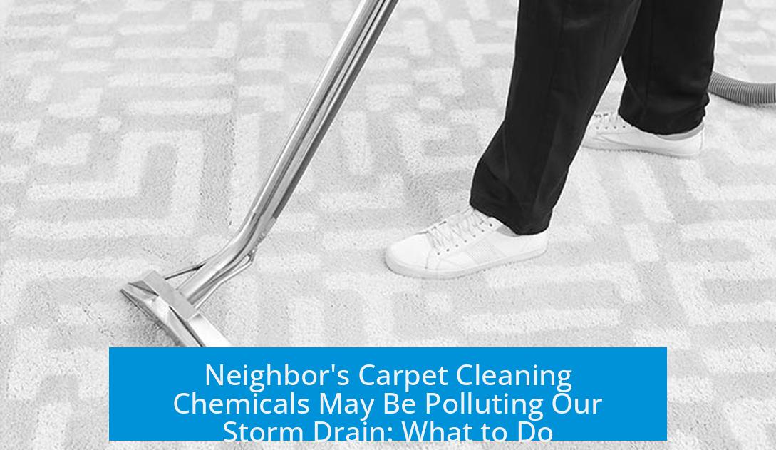 Neighbor's Carpet Cleaning Chemicals May Be Polluting Our Storm Drain: What to Do