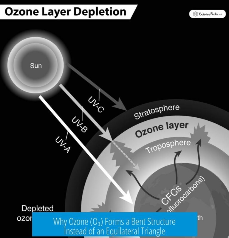 Why Ozone (O₃) Forms a Bent Structure Instead of an Equilateral Triangle