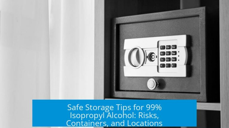 Safe Storage Tips for 99% Isopropyl Alcohol: Risks, Containers, and Locations
