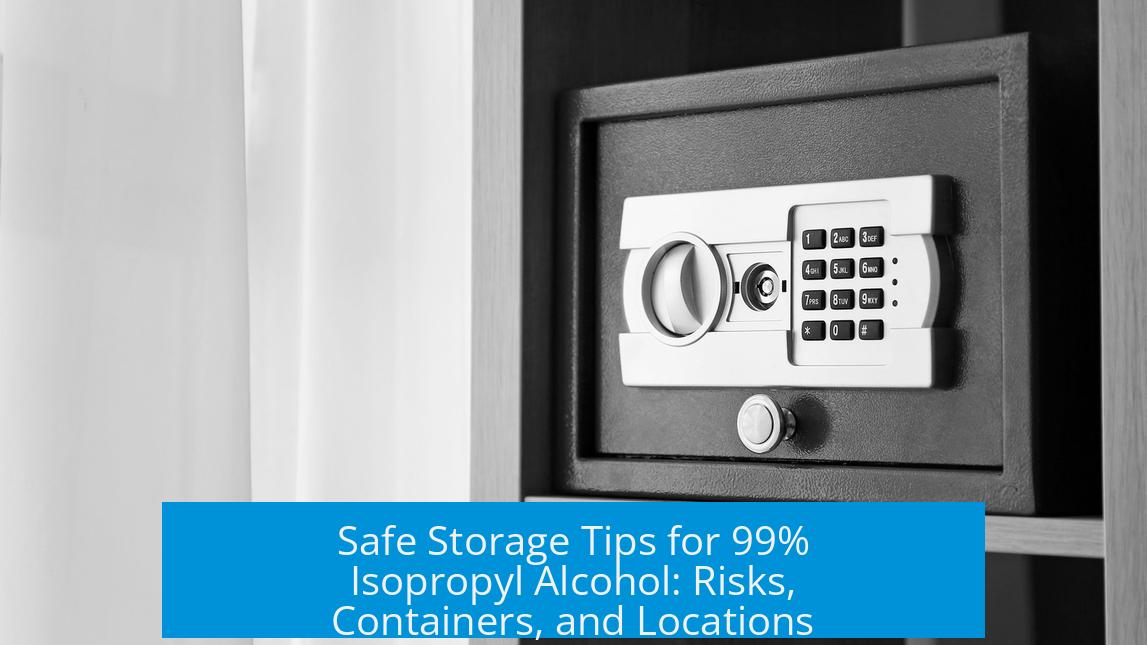 Safe Storage Tips for 99% Isopropyl Alcohol: Risks, Containers, and Locations