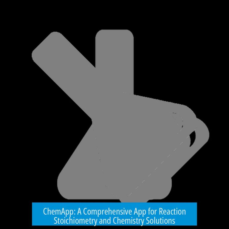 ChemApp: A Comprehensive App for Reaction Stoichiometry and Chemistry Solutions