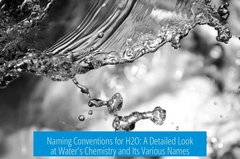 Naming Conventions for H2O: A Detailed Look at Water's Chemistry and Its Various Names