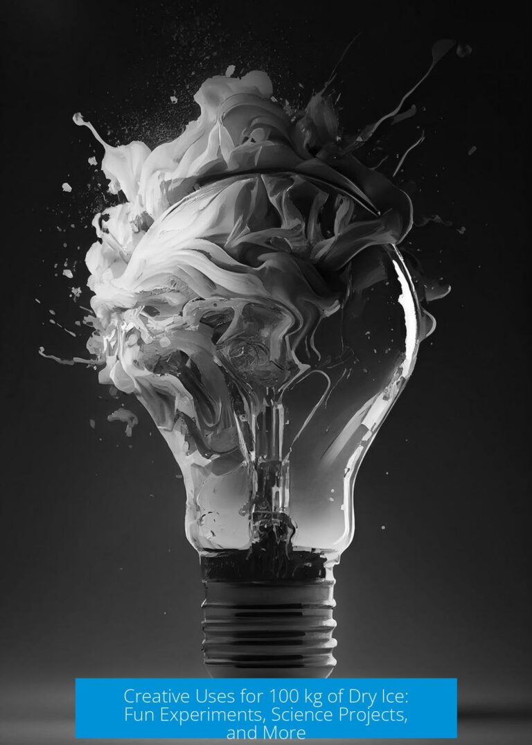 Creative Uses for 100 kg of Dry Ice: Fun Experiments, Science Projects, and More