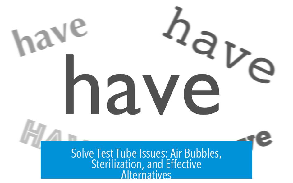 Solve Test Tube Issues: Air Bubbles, Sterilization, and Effective Alternatives