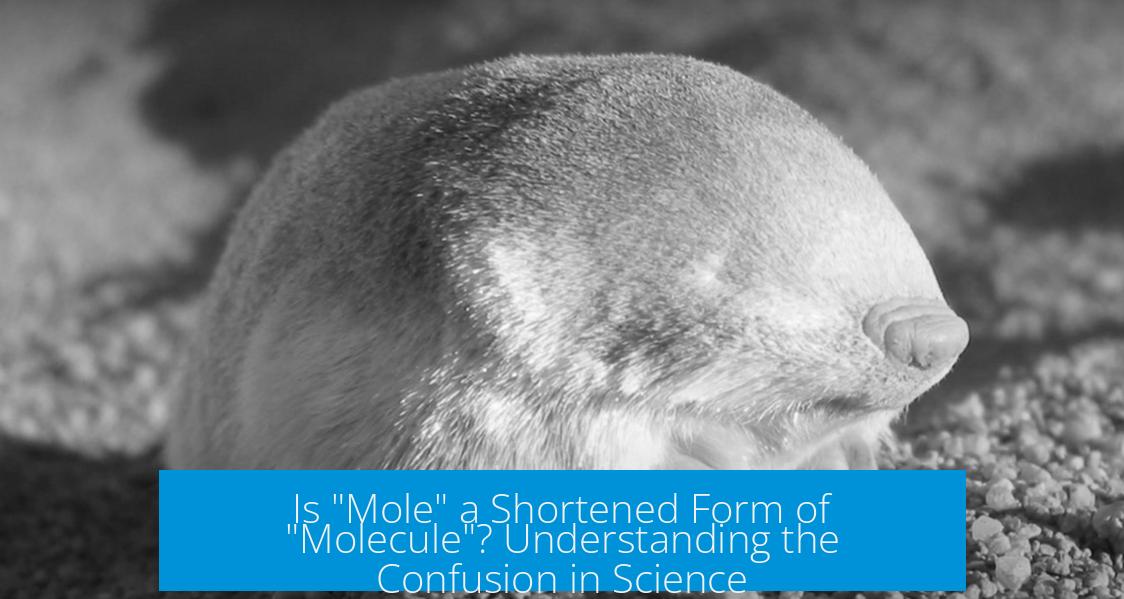 Is "Mole" a Shortened Form of "Molecule"? Understanding the Confusion in Science
