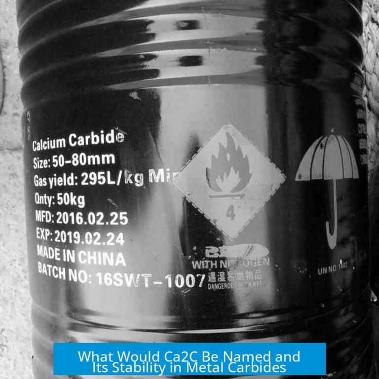 What Would Ca2C Be Named and Its Stability in Metal Carbides