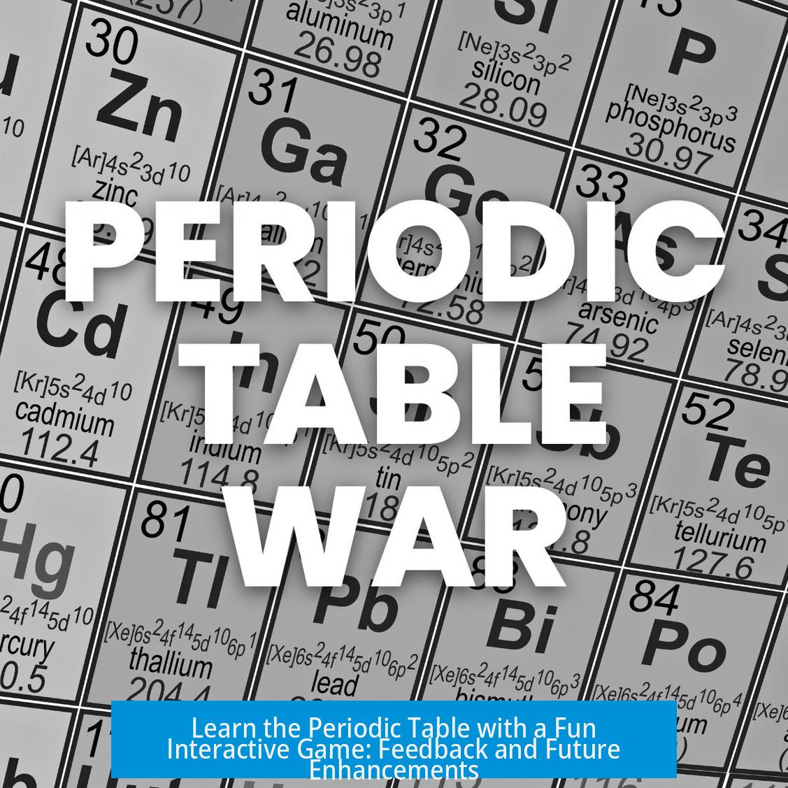 Learn the Periodic Table with a Fun Interactive Game: Feedback and Future Enhancements