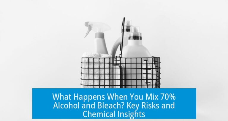 What Happens When You Mix 70% Alcohol and Bleach? Key Risks and Chemical Insights