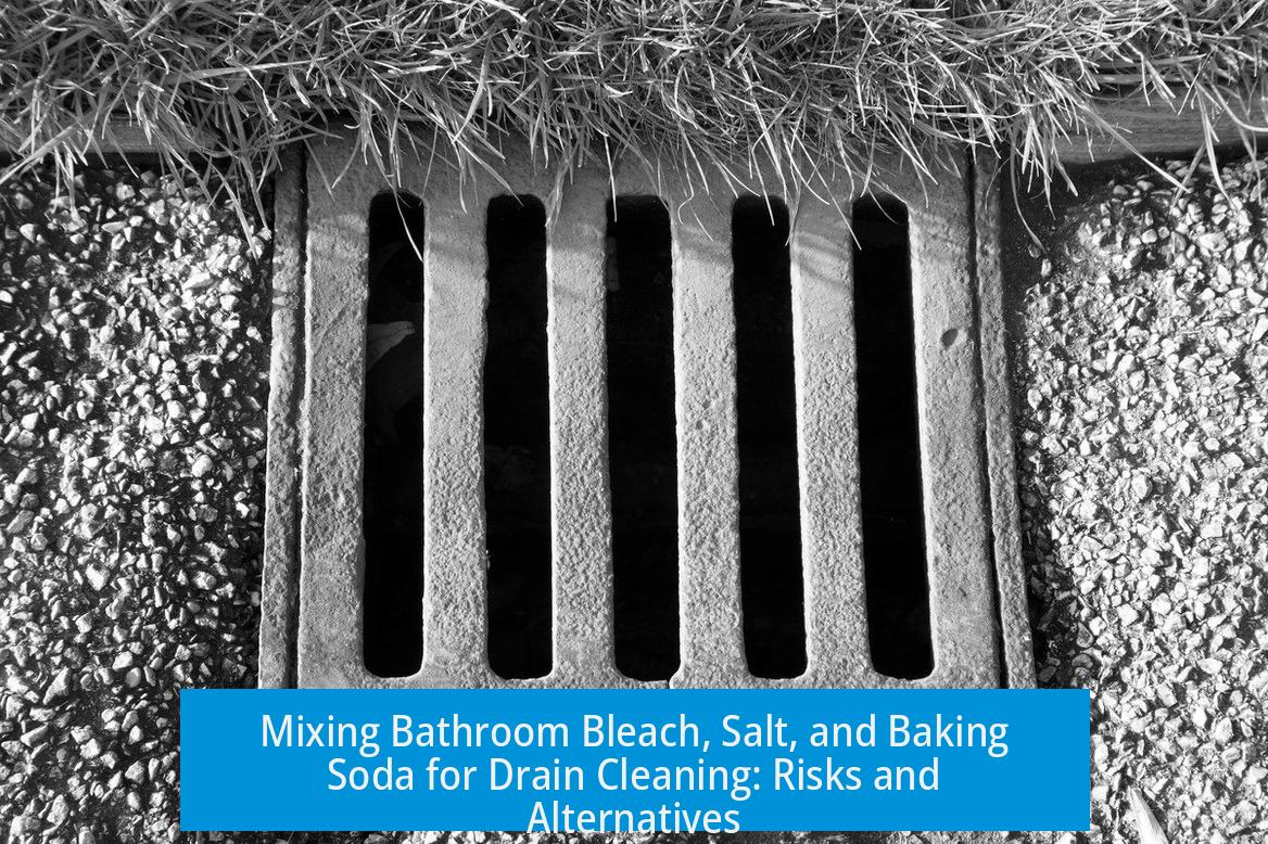 Mixing Bathroom Bleach, Salt, and Baking Soda for Drain Cleaning: Risks and Alternatives