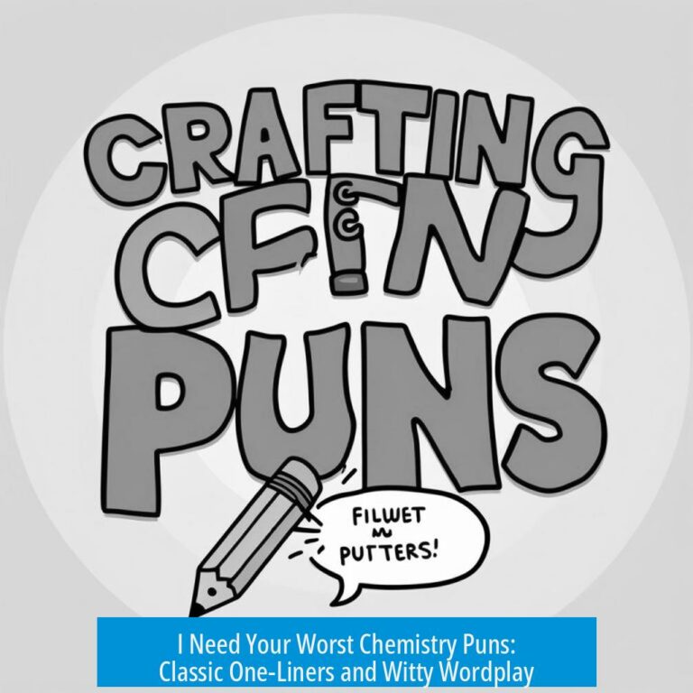 I Need Your Worst Chemistry Puns: Classic One-Liners and Witty Wordplay