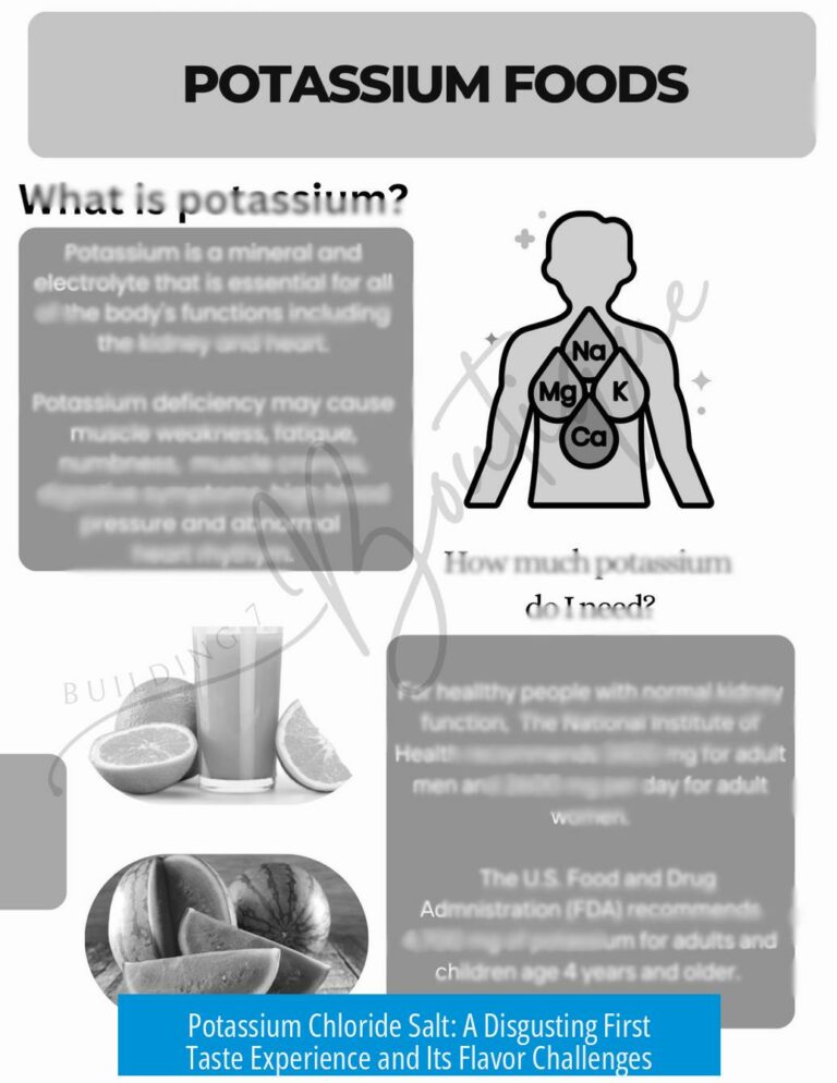 Potassium Chloride Salt: A Disgusting First Taste Experience and Its Flavor Challenges