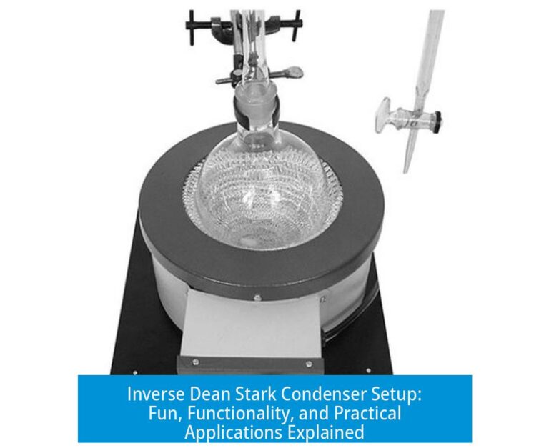 Inverse Dean Stark Condenser Setup: Fun, Functionality, and Practical Applications Explained