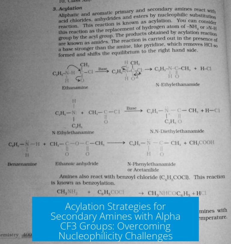 Acylation Strategies for Secondary Amines with Alpha CF3 Groups: Overcoming Nucleophilicity Challenges