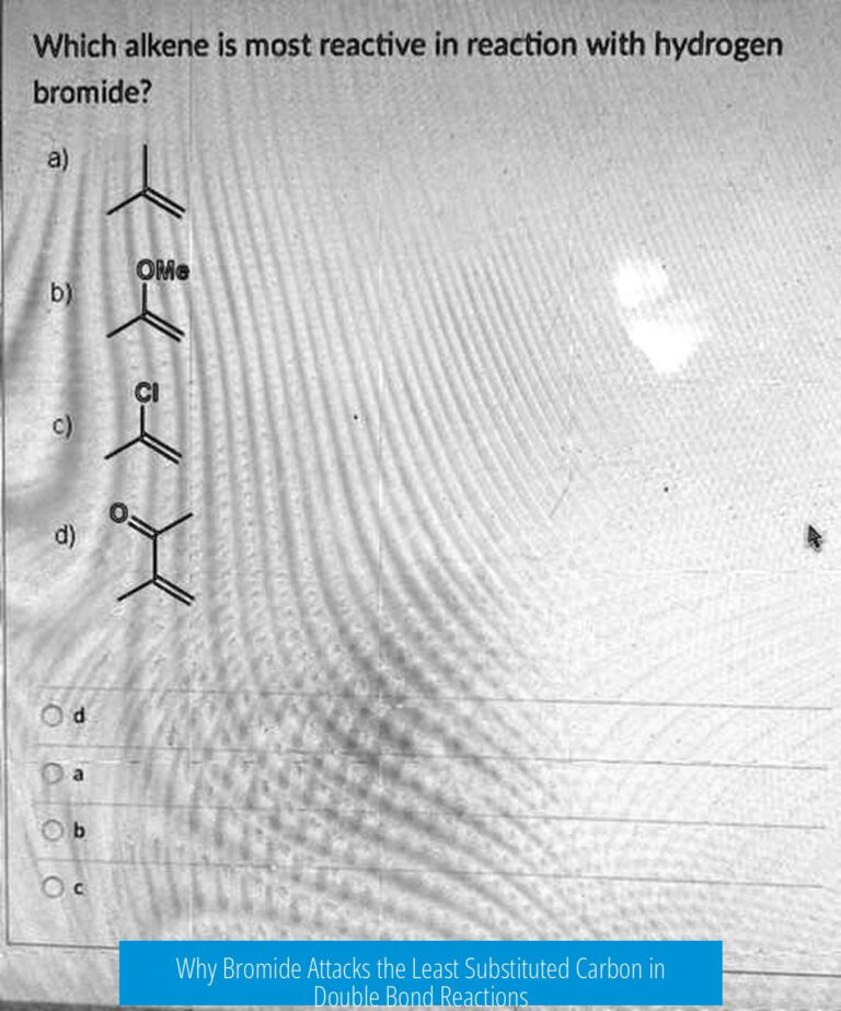 Why Bromide Attacks the Least Substituted Carbon in Double Bond Reactions