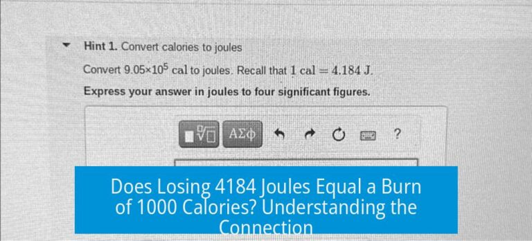 Does Losing 4184 Joules Equal a Burn of 1000 Calories? Understanding the Connection