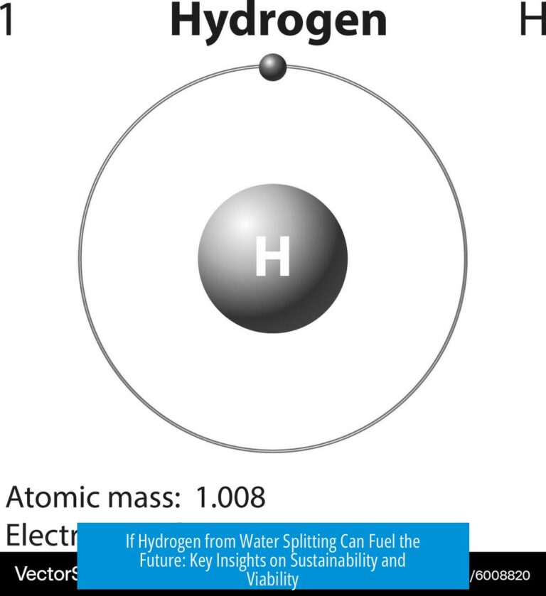 If Hydrogen from Water Splitting Can Fuel the Future: Key Insights on Sustainability and Viability