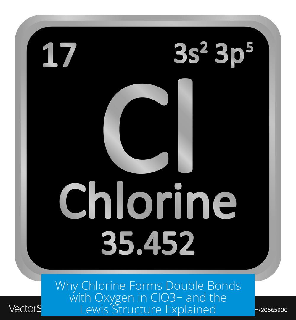 Why Chlorine Forms Double Bonds with Oxygen in ClO3− and the Lewis Structure Explained