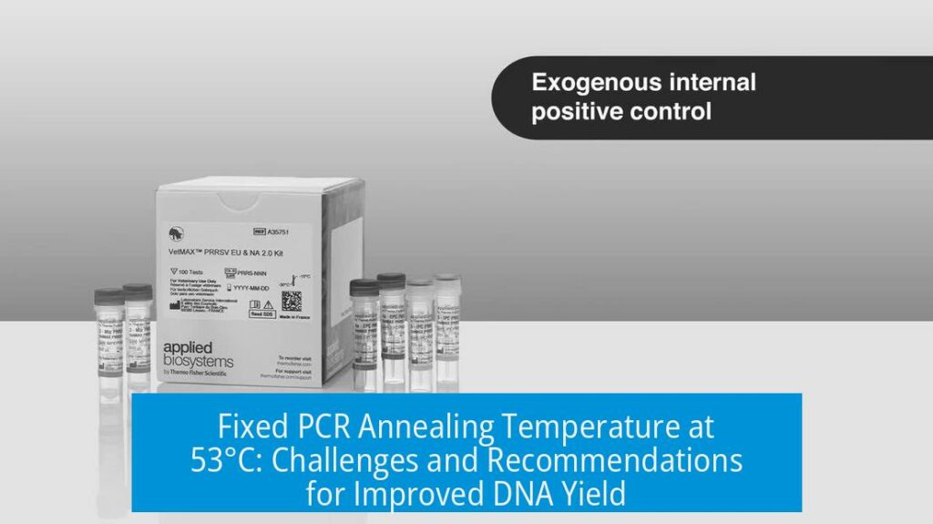 Fixed PCR Annealing Temperature at 53°C: Challenges and Recommendations for Improved DNA Yield