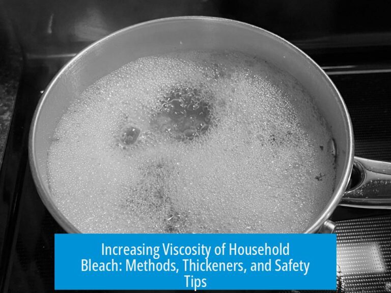 Increasing Viscosity of Household Bleach: Methods, Thickeners, and Safety Tips