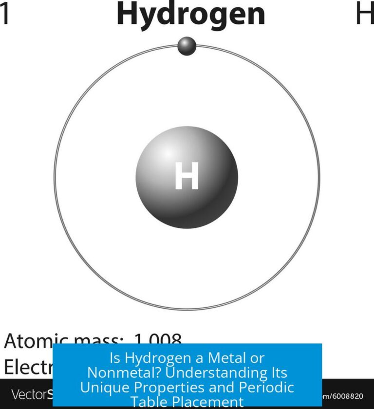 Is Hydrogen a Metal or Nonmetal? Understanding Its Unique Properties and Periodic Table Placement