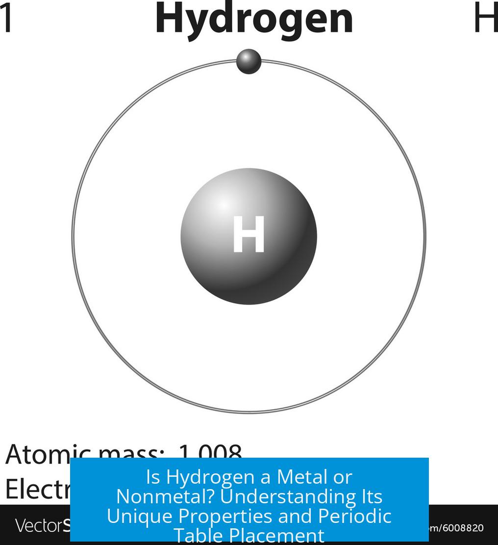 Is Hydrogen a Metal or Nonmetal? Understanding Its Unique Properties and Periodic Table Placement