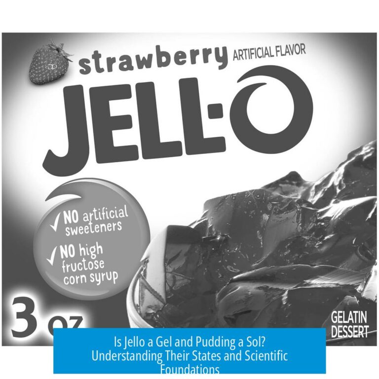 Is Jello a Gel and Pudding a Sol? Understanding Their States and Scientific Foundations