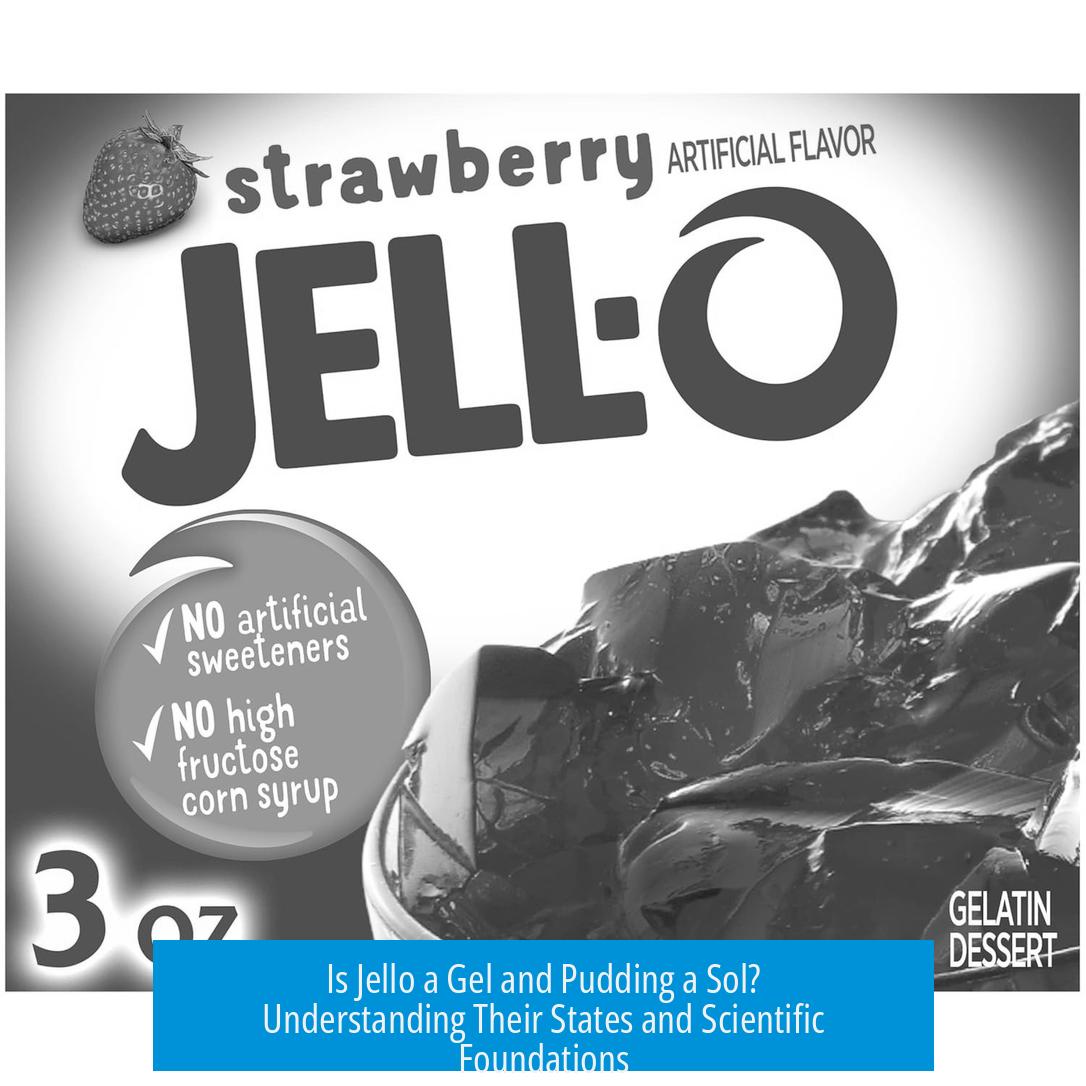 Is Jello a Gel and Pudding a Sol? Understanding Their States and Scientific Foundations