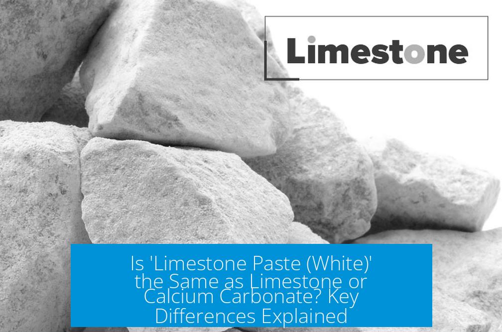 Is 'Limestone Paste (White)' the Same as Limestone or Calcium Carbonate? Key Differences Explained