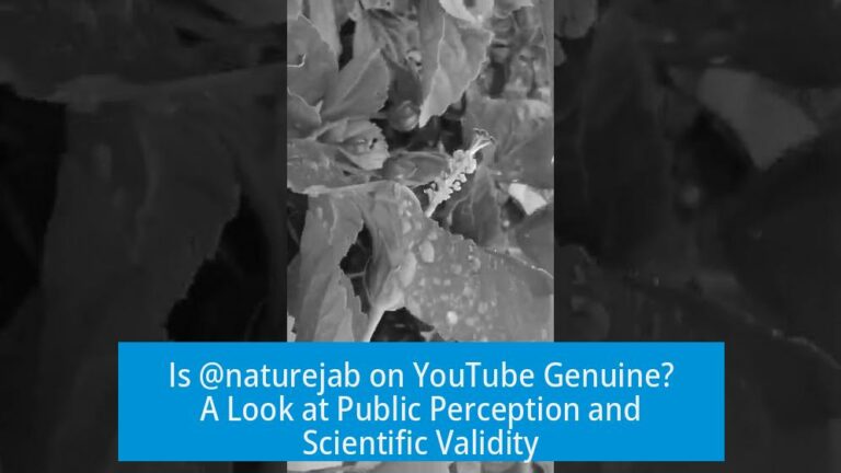 Is @naturejab on YouTube Genuine? A Look at Public Perception and Scientific Validity