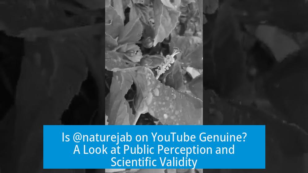 Is @naturejab on YouTube Genuine? A Look at Public Perception and Scientific Validity