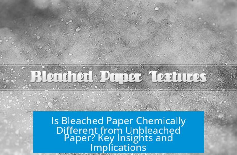 Is Bleached Paper Chemically Different from Unbleached Paper? Key Insights and Implications