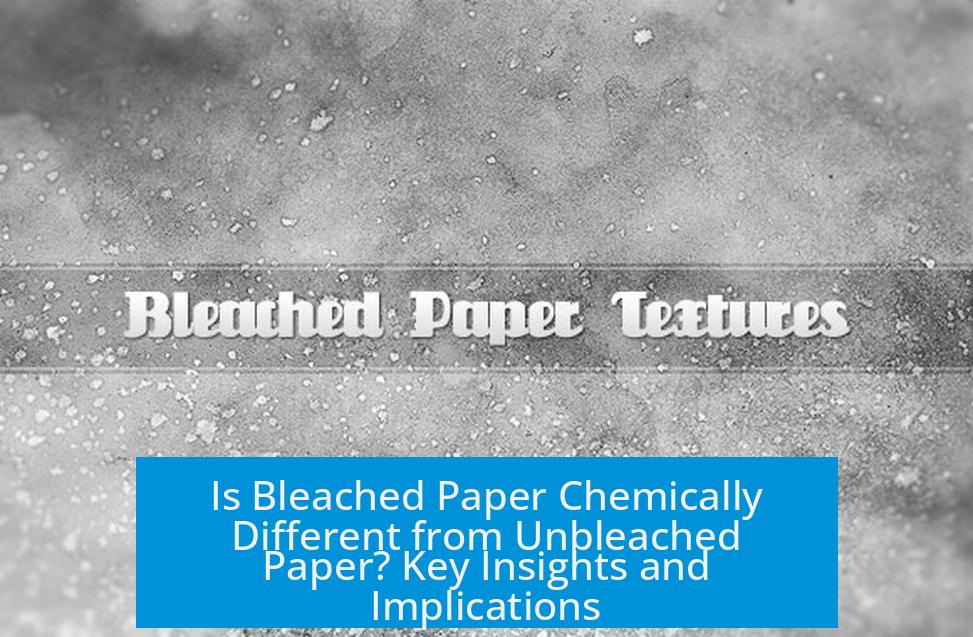 Is Bleached Paper Chemically Different from Unbleached Paper? Key Insights and Implications
