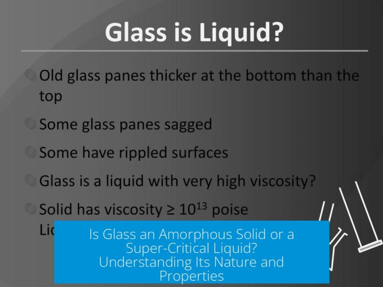 Is Glass an Amorphous Solid or a Super-Critical Liquid? Understanding Its Nature and Properties