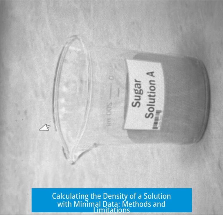 Calculating the Density of a Solution with Minimal Data: Methods and Limitations