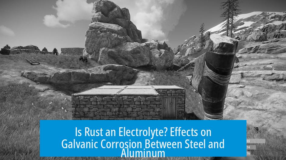 Is Rust an Electrolyte? Effects on Galvanic Corrosion Between Steel and Aluminum