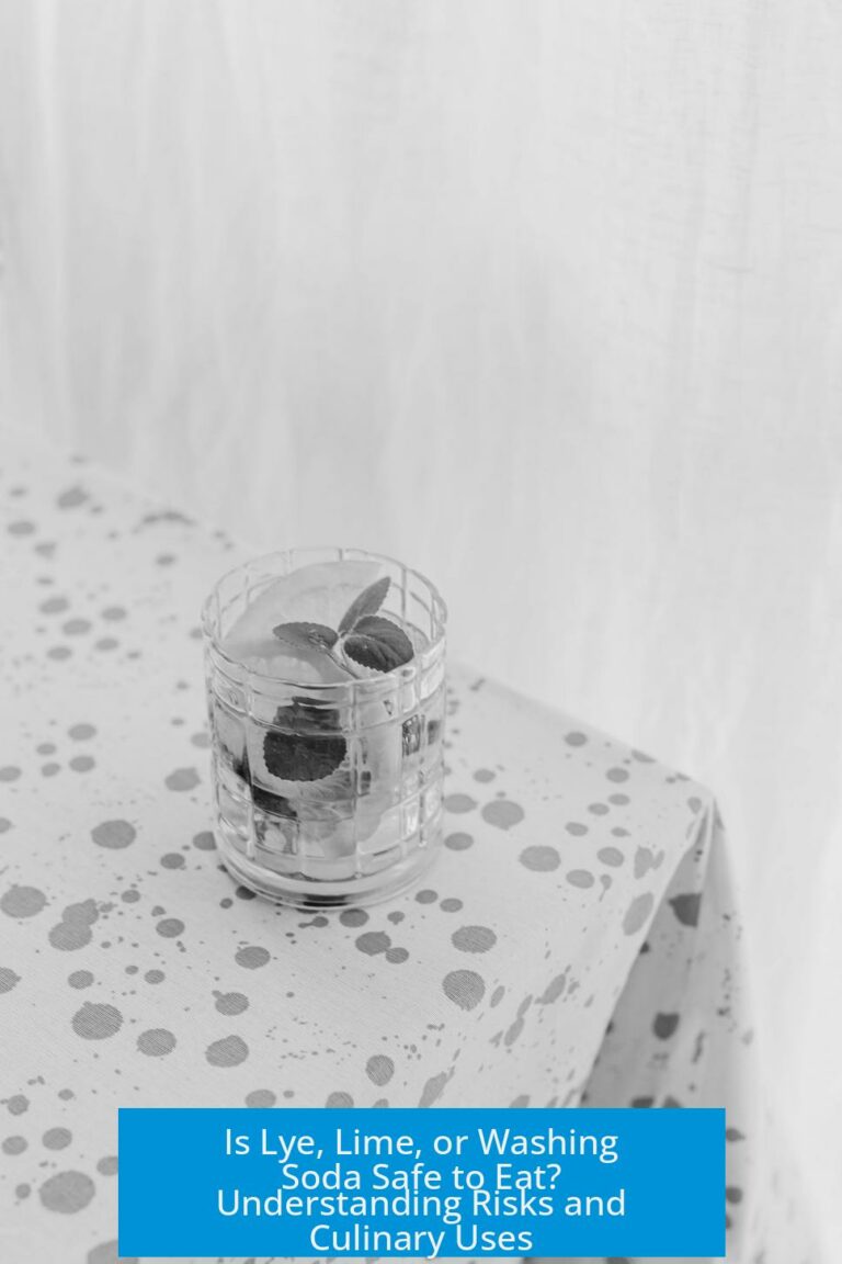 Is Lye, Lime, or Washing Soda Safe to Eat? Understanding Risks and Culinary Uses