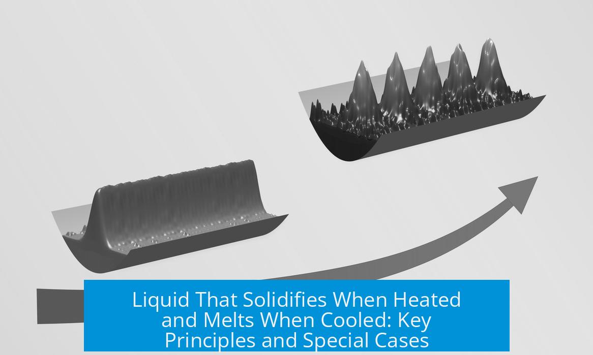Liquid That Solidifies When Heated and Melts When Cooled: Key Principles and Special Cases