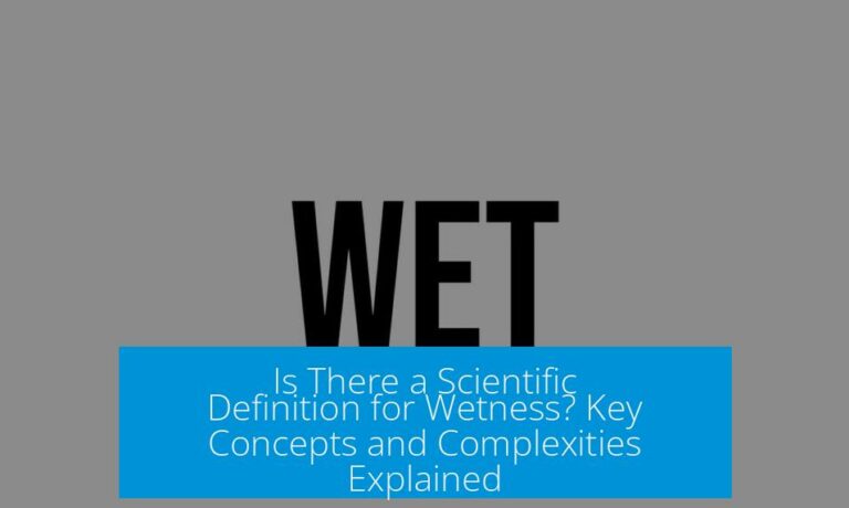 Is There a Scientific Definition for Wetness? Key Concepts and Complexities Explained