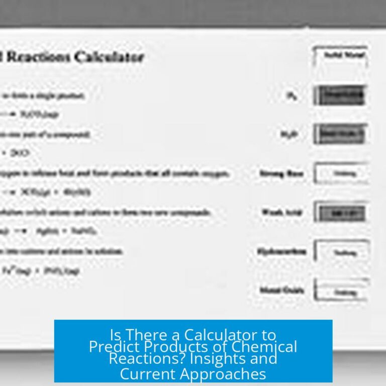 Is There a Calculator to Predict Products of Chemical Reactions? Insights and Current Approaches