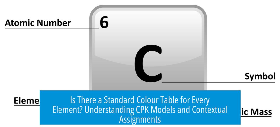 Is There a Standard Colour Table for Every Element? Understanding CPK Models and Contextual Assignments