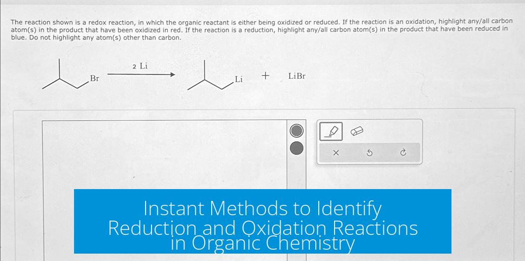 Instant Methods to Identify Reduction and Oxidation Reactions in Organic Chemistry