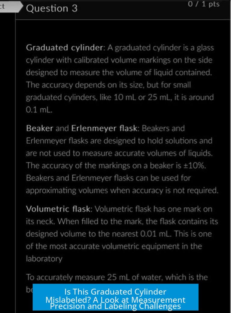 Is This Graduated Cylinder Mislabeled? A Look at Measurement Precision and Labeling Challenges