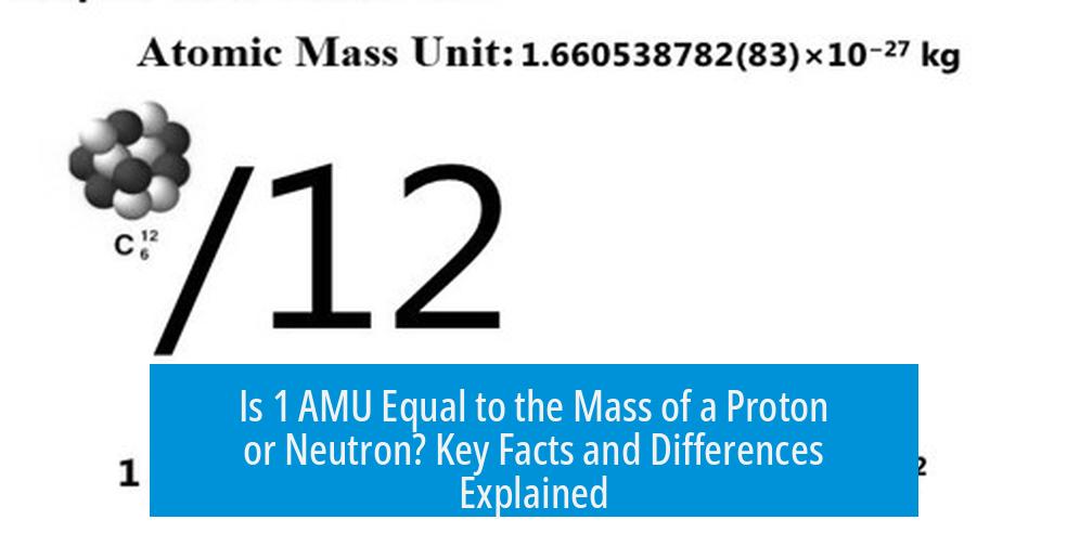 Is 1 AMU Equal to the Mass of a Proton or Neutron? Key Facts and Differences Explained