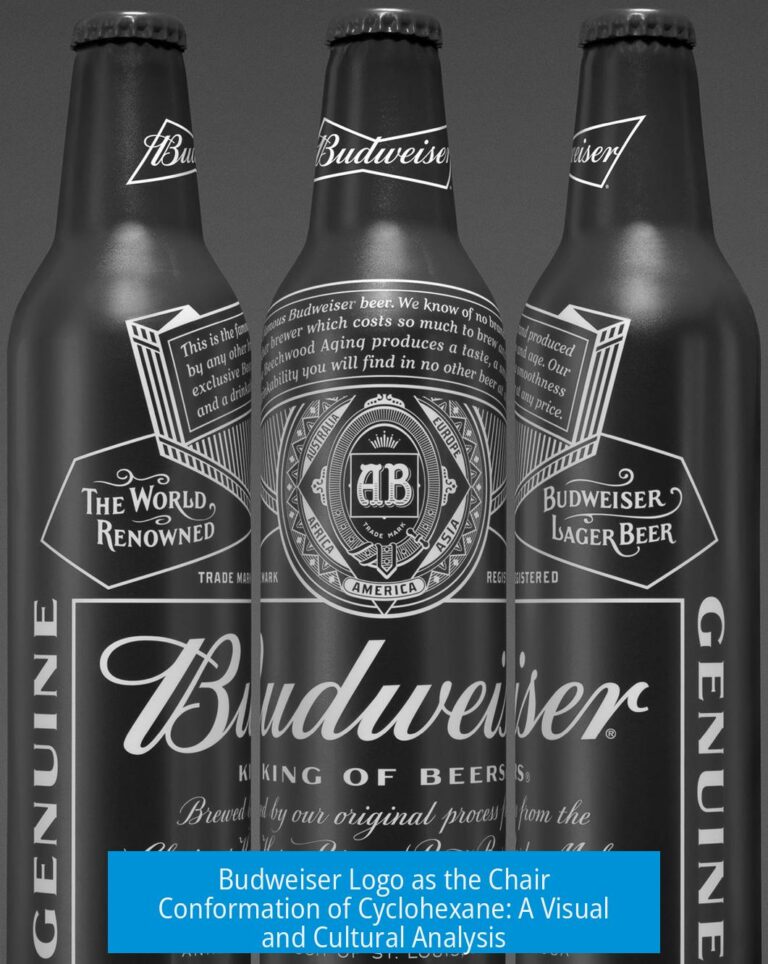 Budweiser Logo as the Chair Conformation of Cyclohexane: A Visual and Cultural Analysis