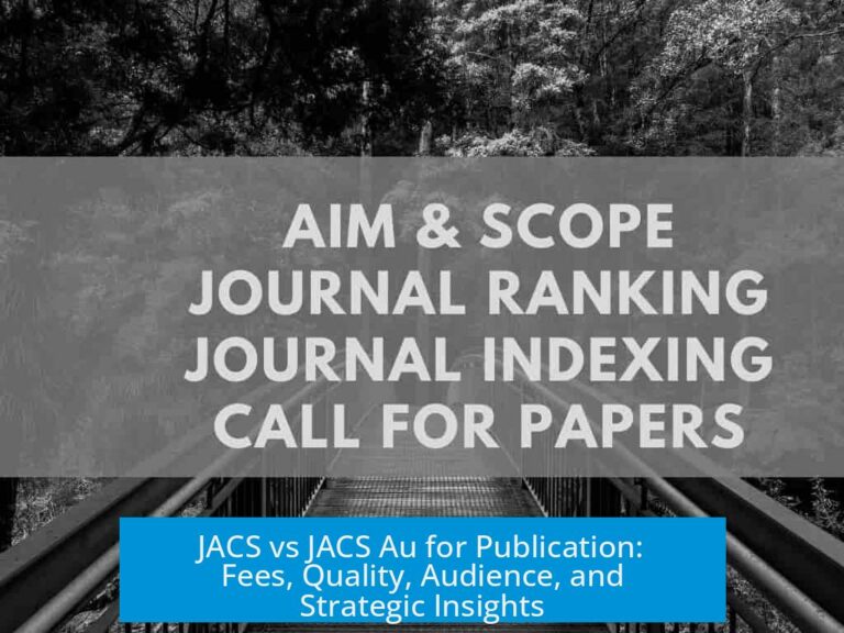 JACS vs JACS Au for Publication: Fees, Quality, Audience, and Strategic Insights