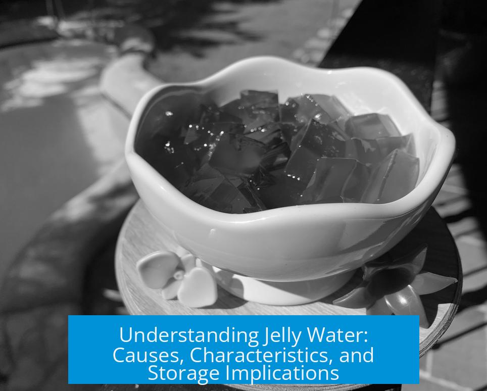 Understanding Jelly Water: Causes, Characteristics, and Storage Implications